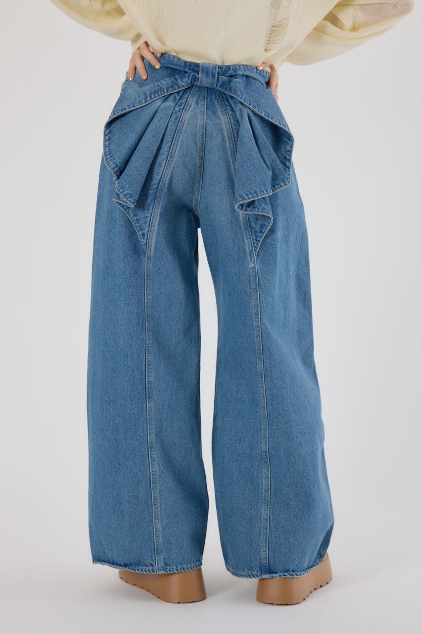 RODEO CROWNS「ビッグリボンデニムパンツ」|デニム|BLU