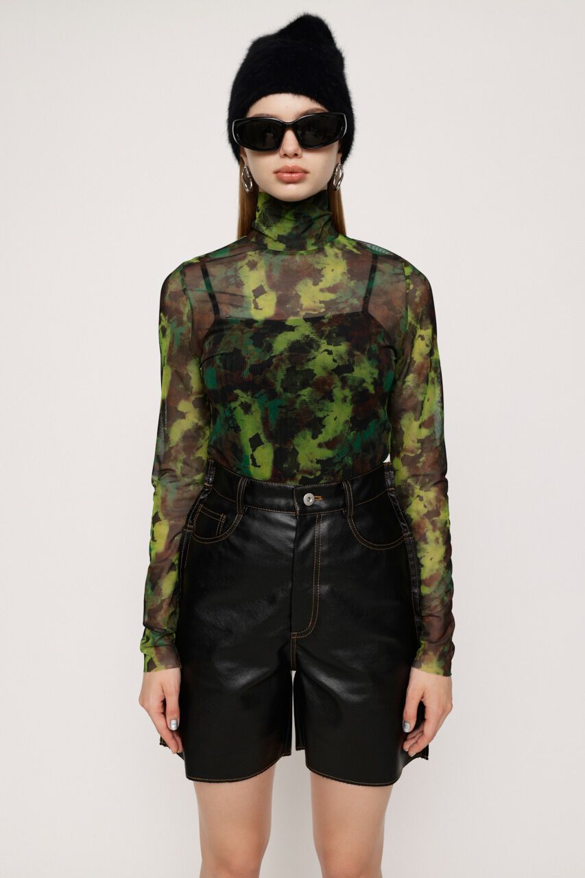 SLY「5 POCKET F／LEATHER ショートパンツ」|その他|BLK