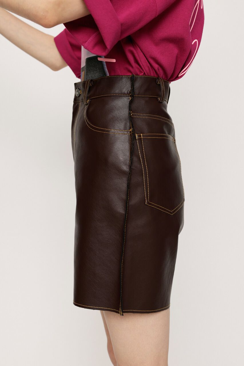 SLY「5 POCKET F／LEATHER ショートパンツ」|その他|