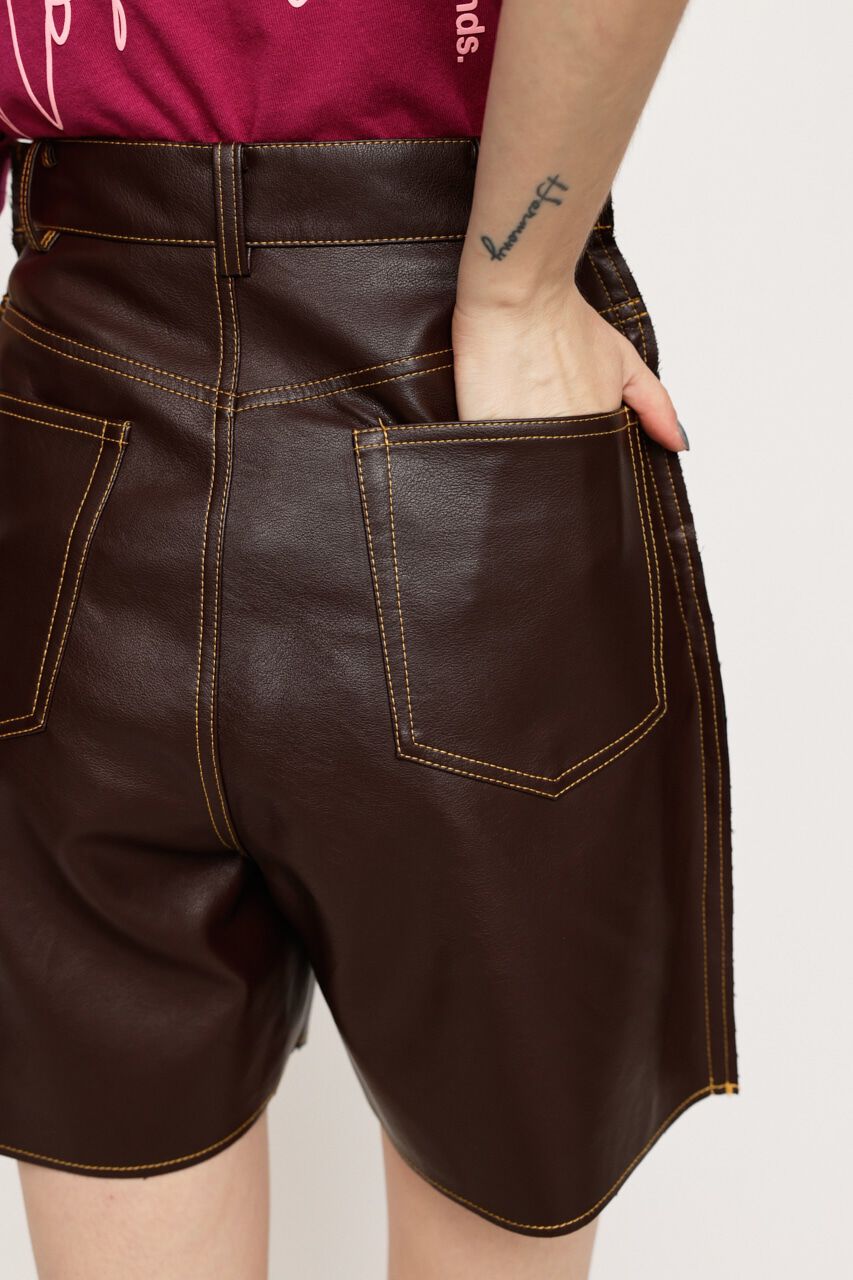 SLY「5 POCKET F／LEATHER ショートパンツ」|その他|