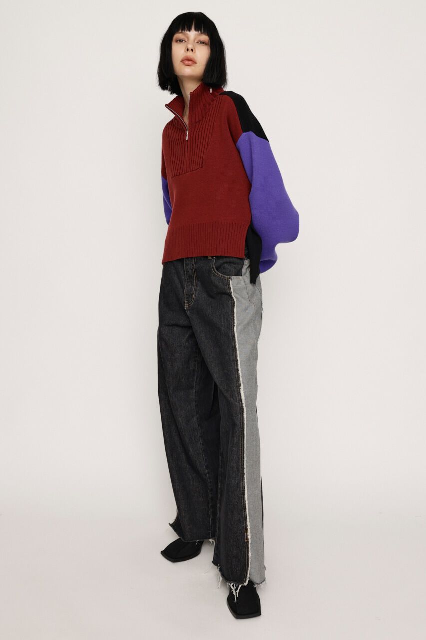 SLY「MILANO RIB ZIP トップス」|ニット・セーター|