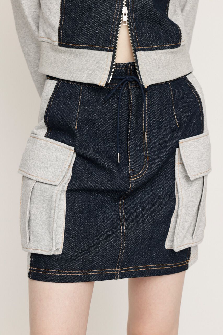 SLY「COMBI CUT ショートスカート」|スカート|GRY