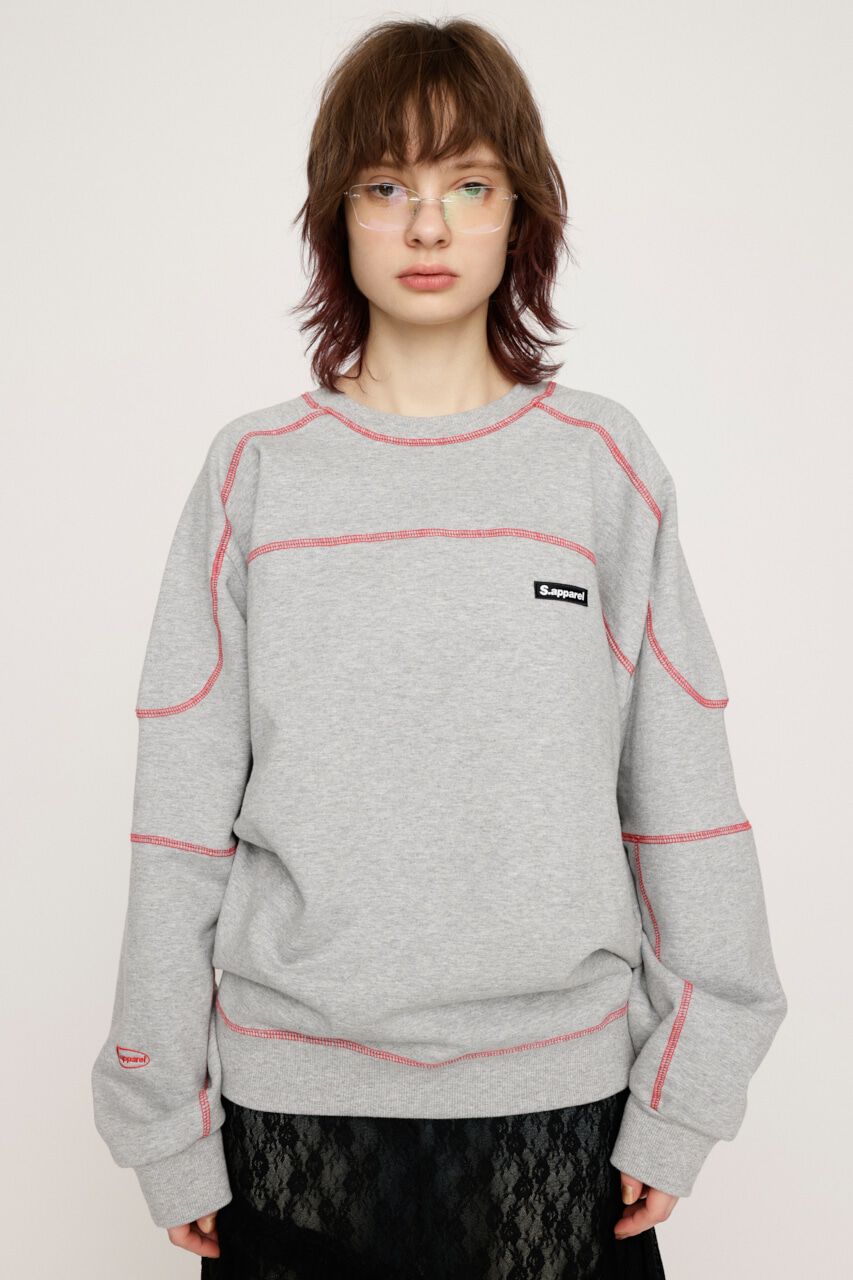 SLY「STITCHED LINE SW トップス」|Tシャツ・カットソー|T.GRY