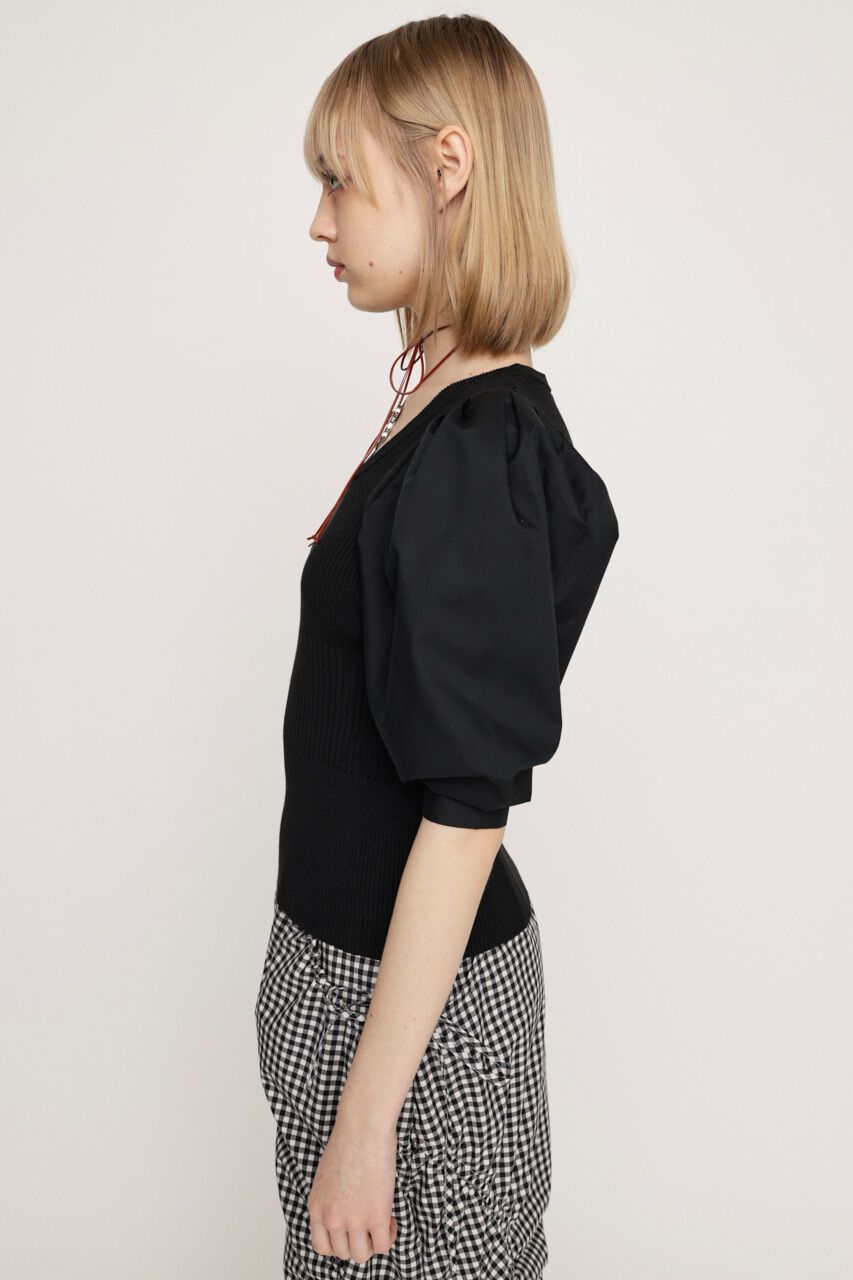 SLY「KNIT COMBI TUCK PUFF トップス」|ニット・セーター|