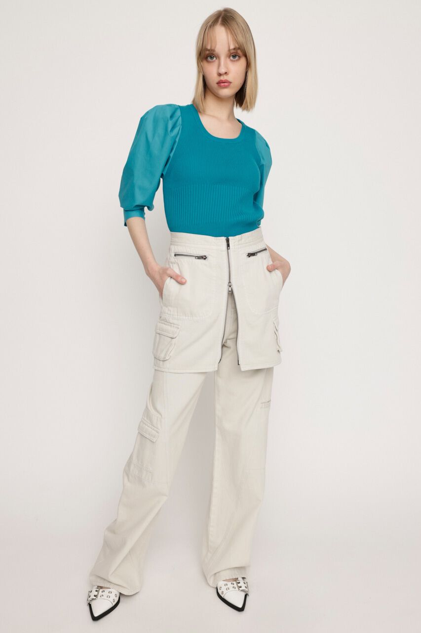 SLY「KNIT COMBI TUCK PUFF トップス」|ニット・セーター|