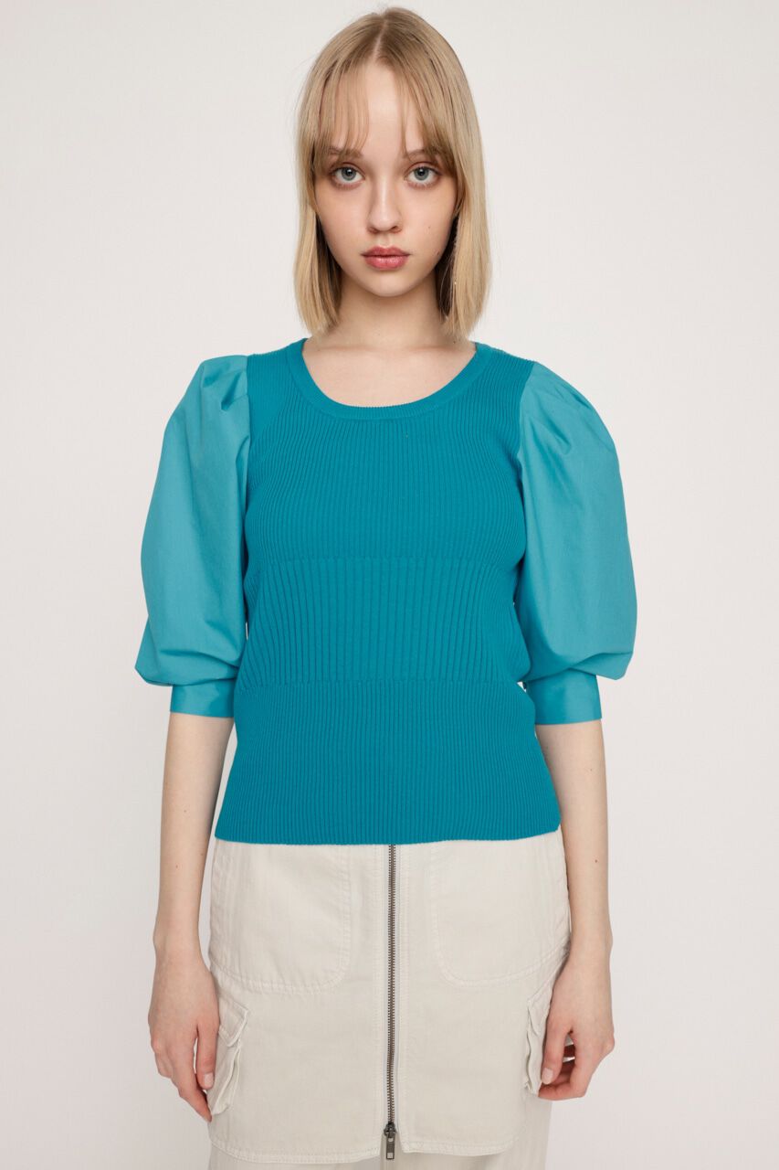 SLY「KNIT COMBI TUCK PUFF トップス」|ニット・セーター|