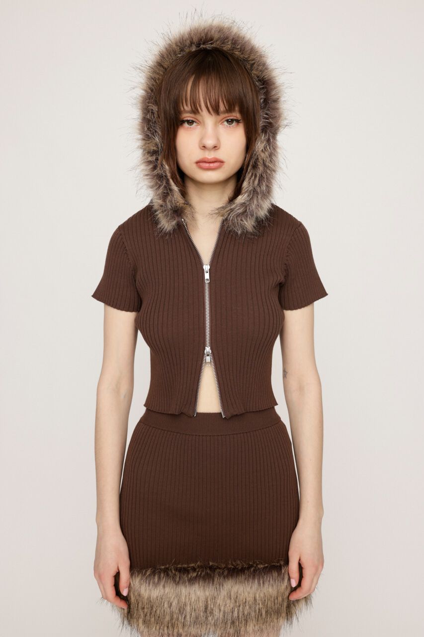 SLY「HinaYoshiharaxSLY KNIT HOODIE」|ニット・セーター|