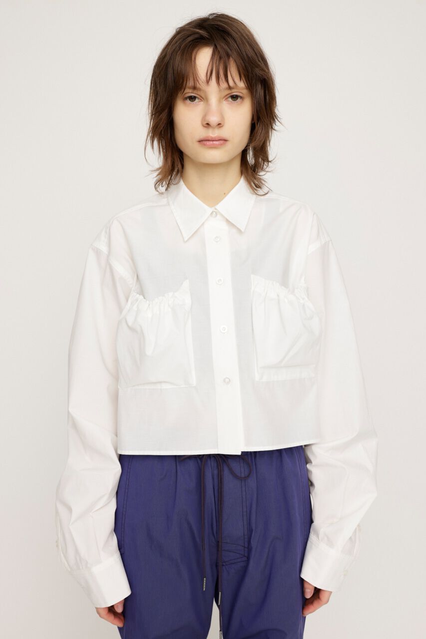 SLY「GATHER POCKET CROPPED シャツ」|シャツ・ブラウス|