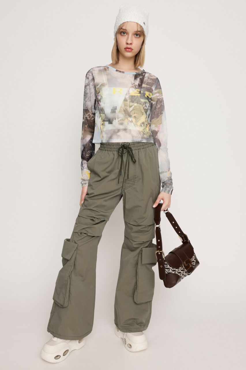 SLY「GRAPHICAL SHEER トップス」|Tシャツ・カットソー|