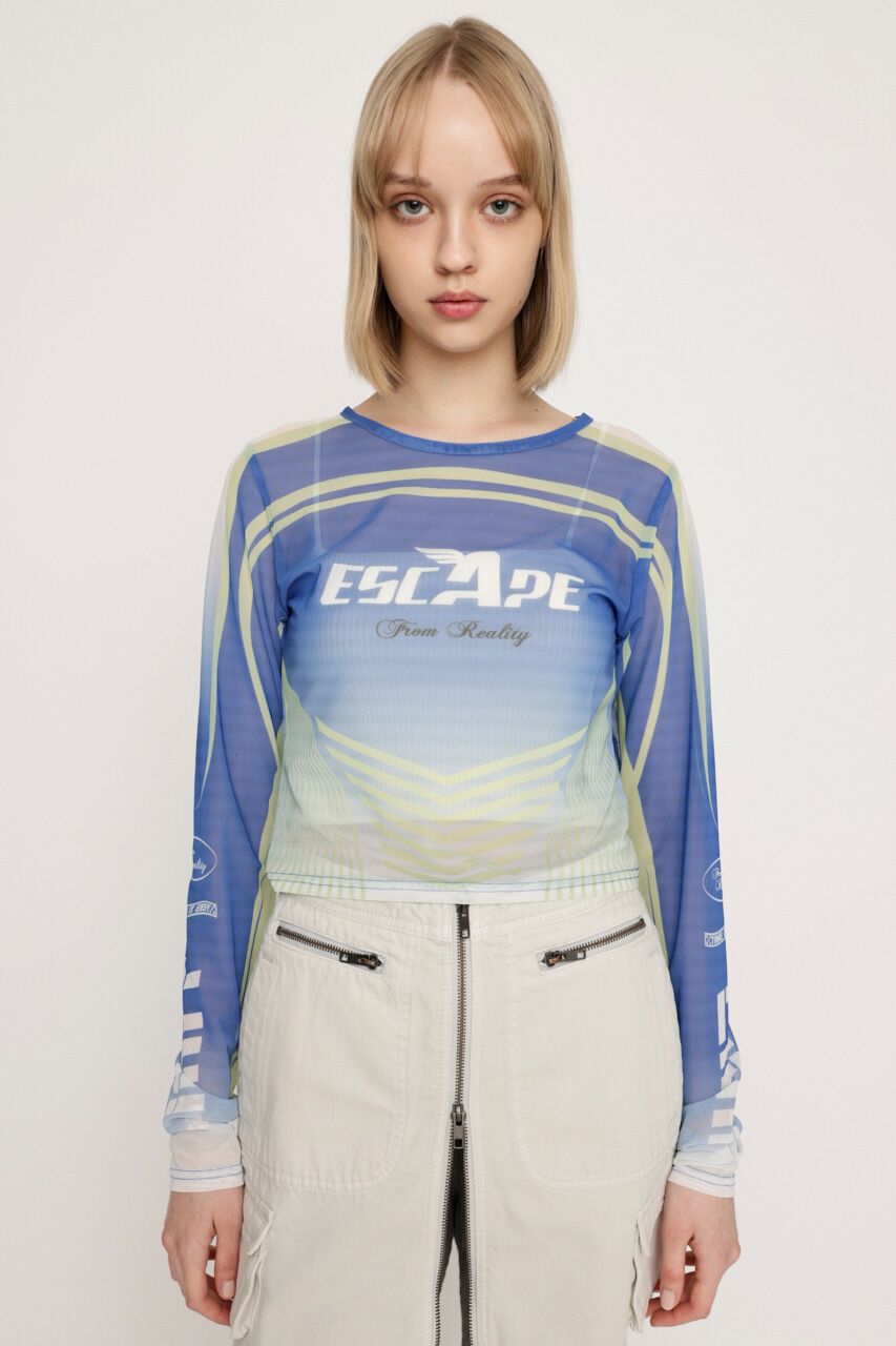 SLY「GRAPHICAL SHEER トップス」|Tシャツ・カットソー|