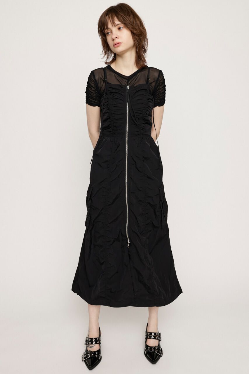 SLY「FRONT ZIP GATHER CAMI ワンピース」|ワンピース|
