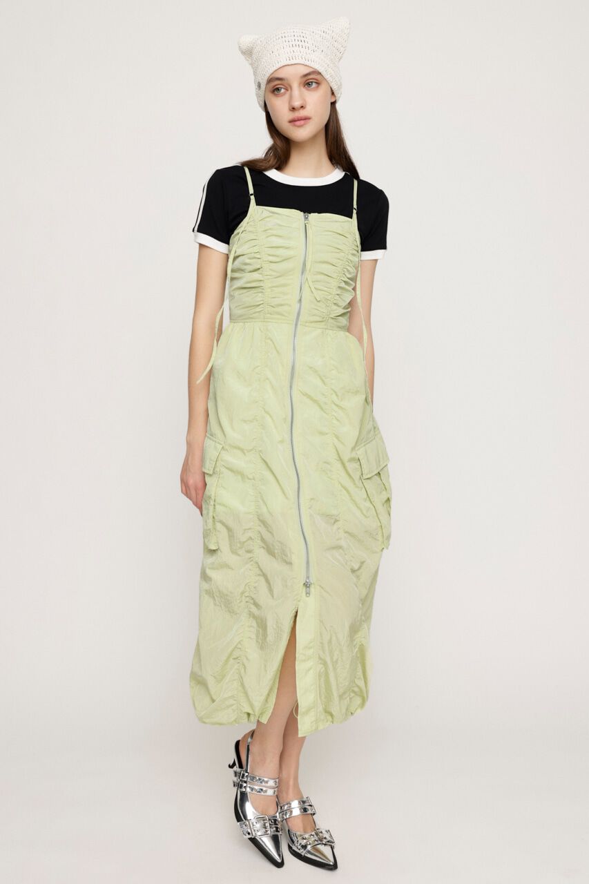 SLY「FRONT ZIP GATHER CAMI ワンピース」|ワンピース|