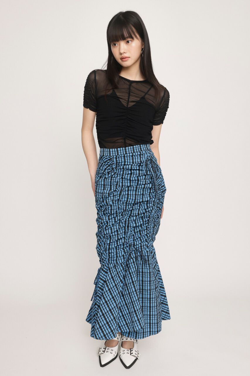 SLY「SHEER GATHER CUT トップス」|Tシャツ・カットソー|