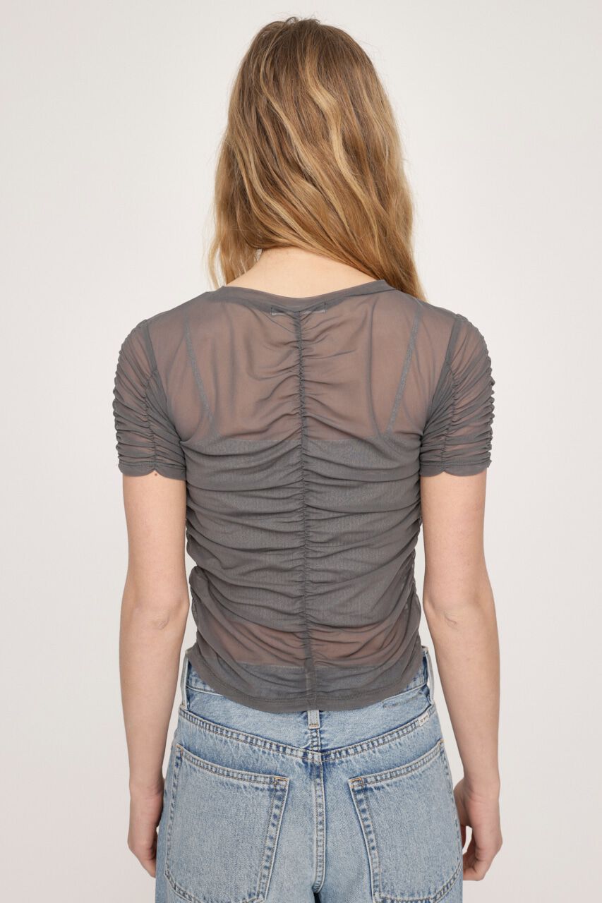 SLY「SHEER GATHER CUT トップス」|Tシャツ・カットソー|