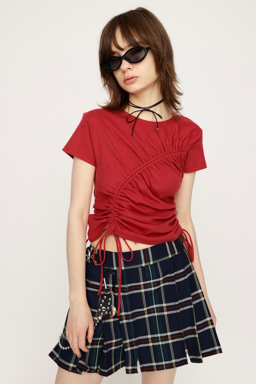 SLY「DROST GATHER COMPACT トップス」|Tシャツ・カットソー|RED