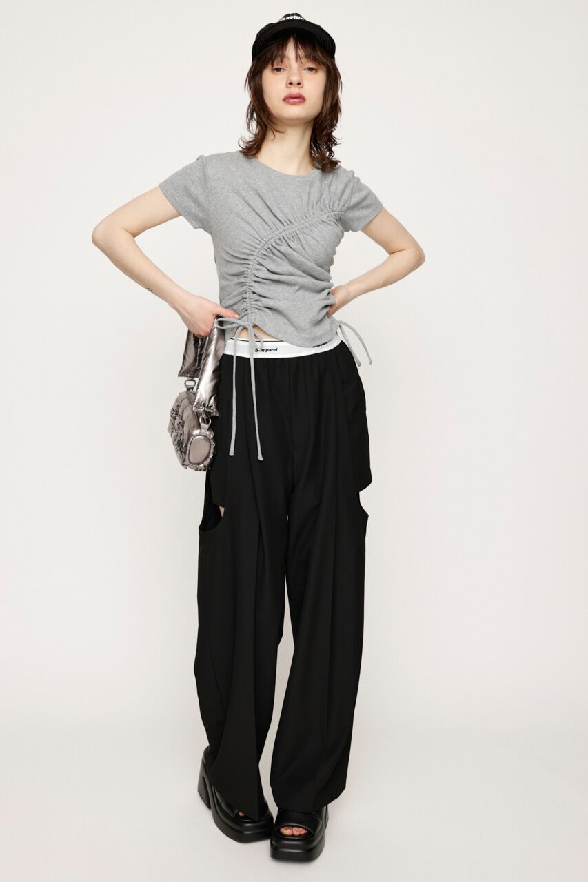 SLY「DROST GATHER COMPACT トップス」|Tシャツ・カットソー|