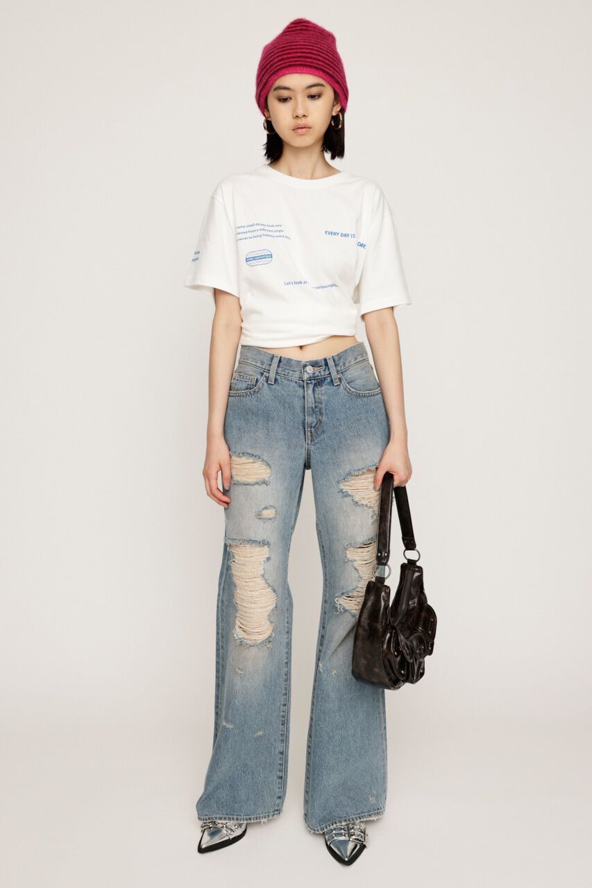 SLY「RANDOM LOGO PRINT Tシャツ」|Tシャツ・カットソー|