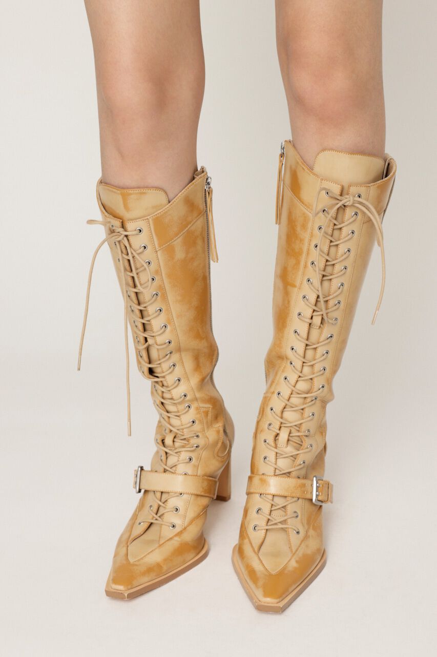 SLY「POINTED LACE UP WESTERN ブーツ」|その他|BEG