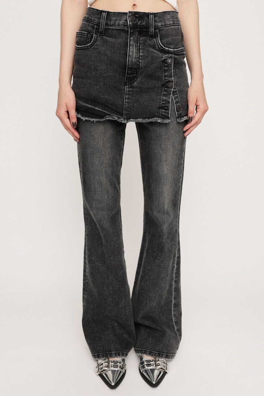 SLY「OVERDYE JW LAYERED FLARE PT-BE」|デニム|