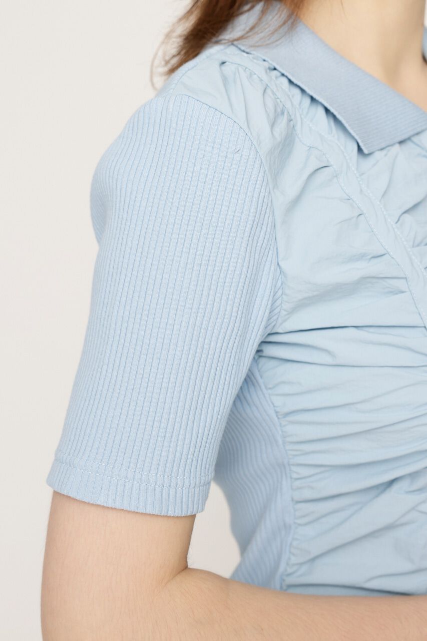 SLY「FRONT GATHER ZIP トップス」|Tシャツ・カットソー|