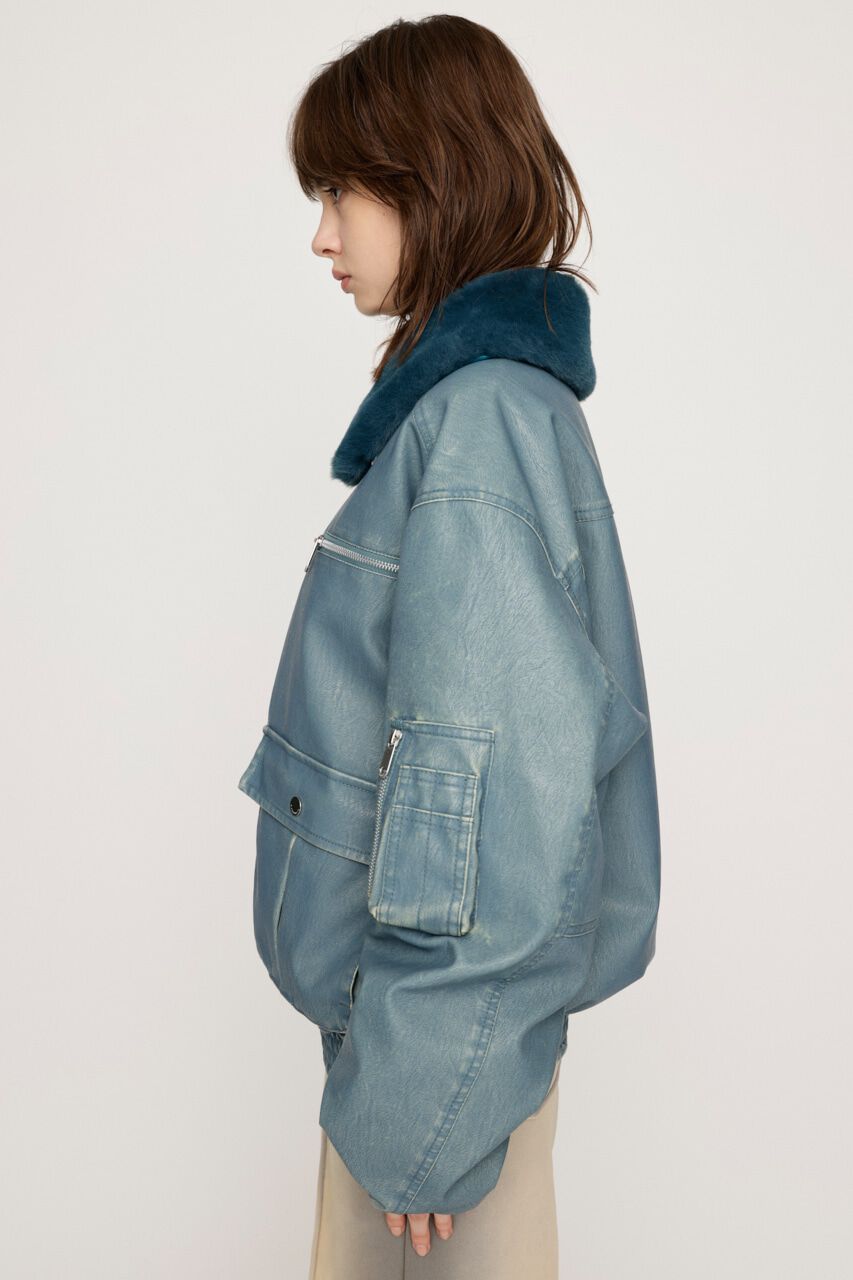 SLY「VINTAGE F／LEATHER S／ブルゾン」|ブルゾン・スタジャン|