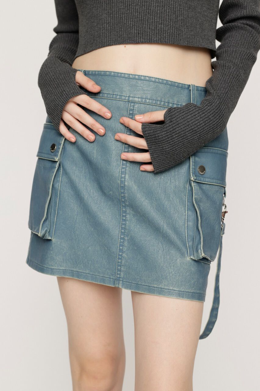 SLY「3D PK F／LEATHER MINI スカート」|スカート|