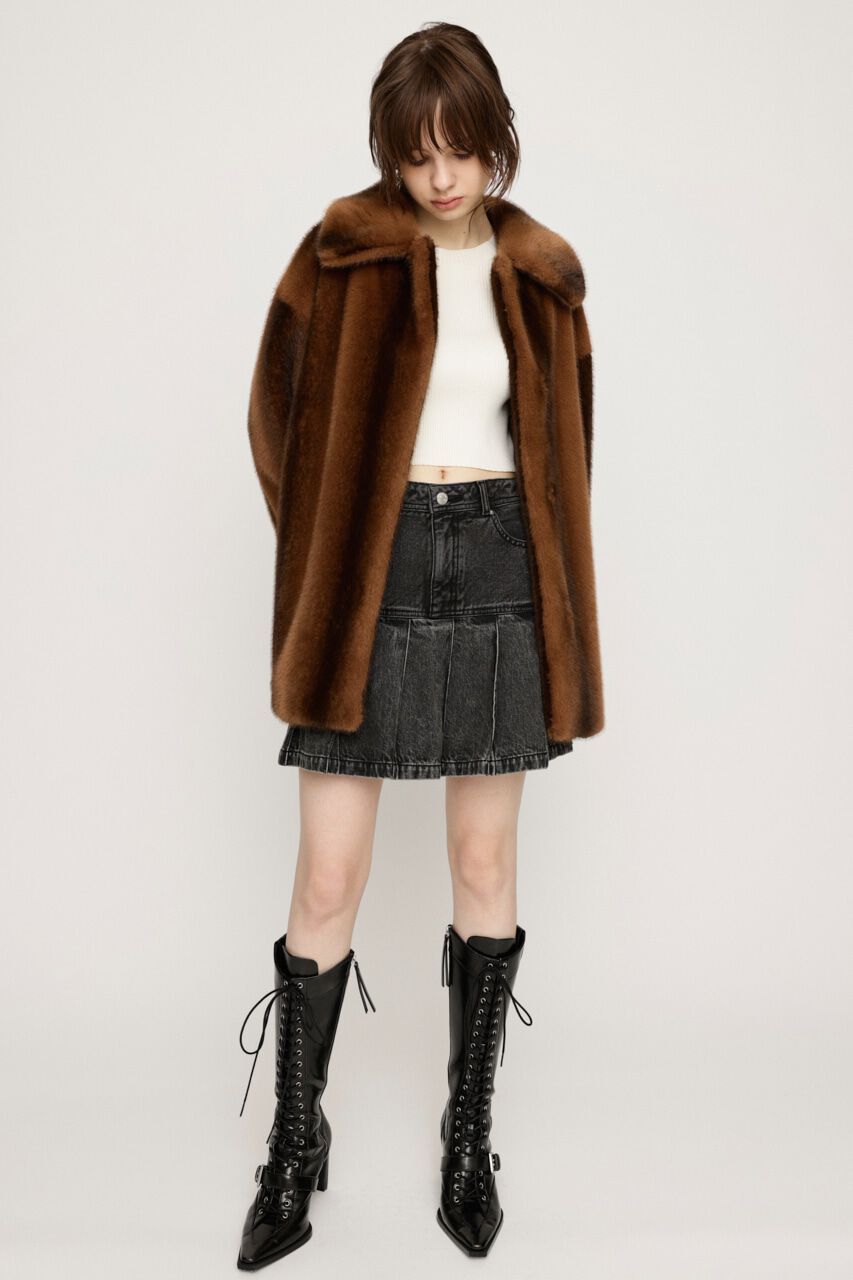 SLY「J／W OVER DYE ショートスカート」|スカート|