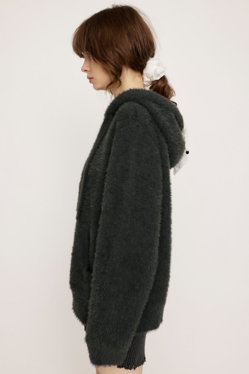 SLY「ZIP UP SHAGGY HOODIE」|パーカー|