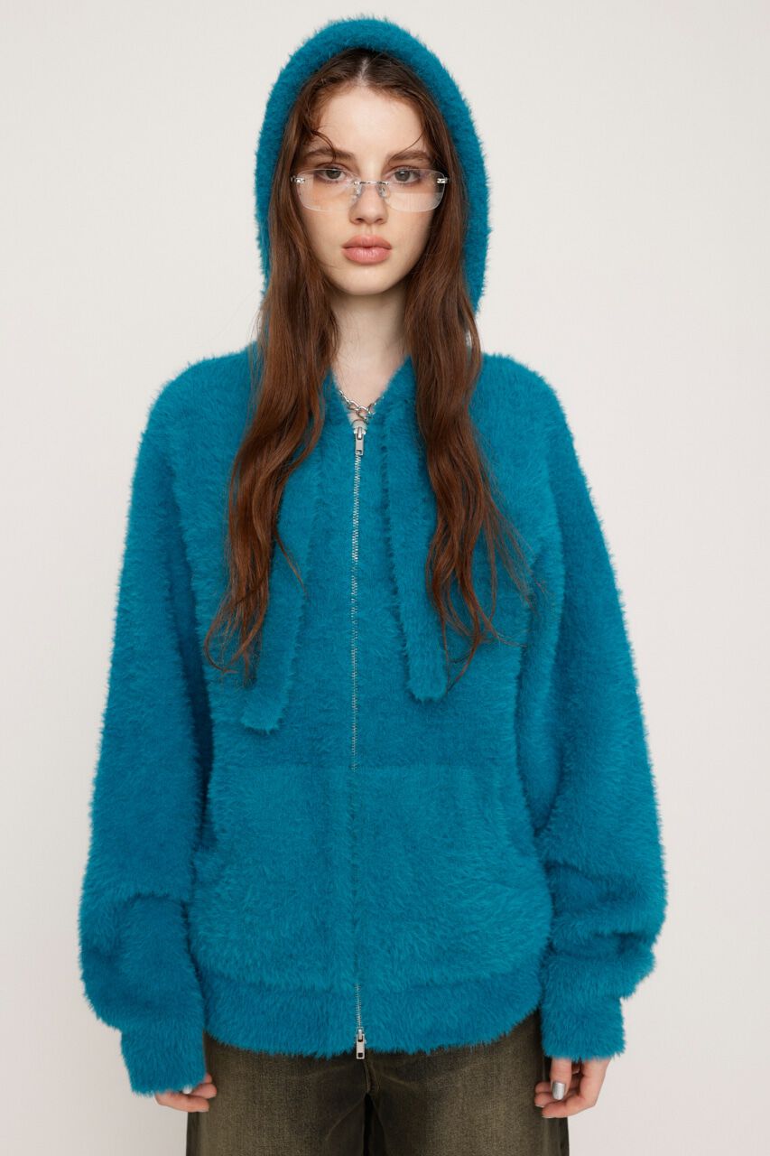 SLY「ZIP UP SHAGGY HOODIE」|パーカー|