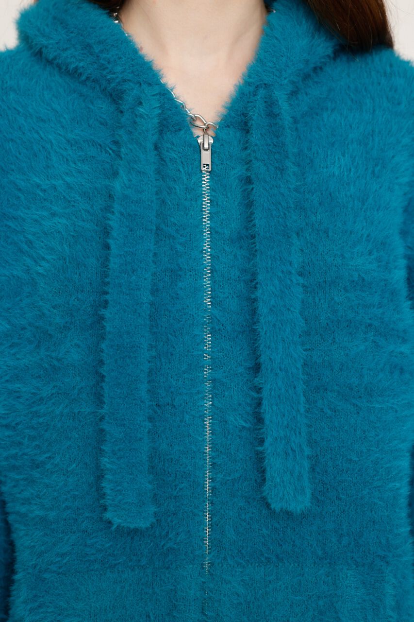 SLY「ZIP UP SHAGGY HOODIE」|パーカー|