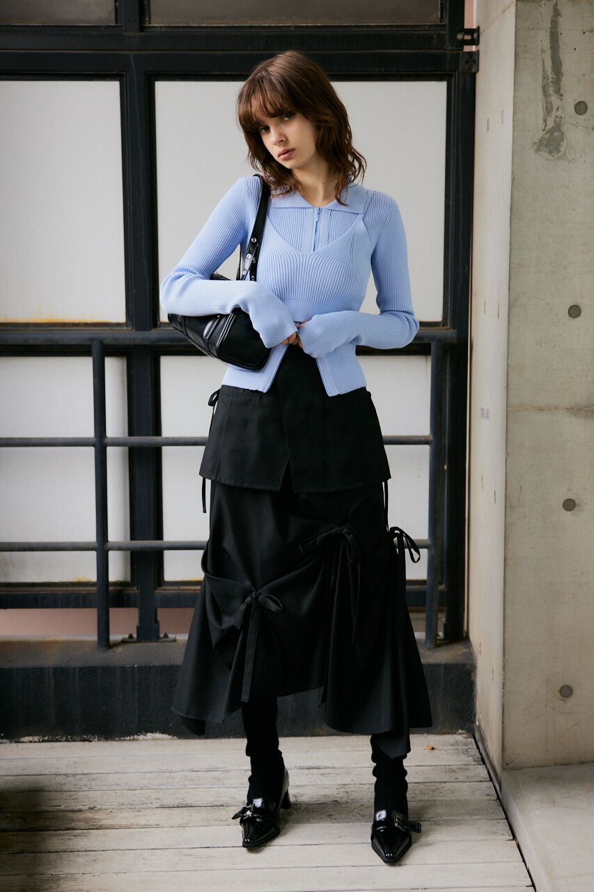 SLY「LAYERED TUCK RIBBON スカート」|スカート|