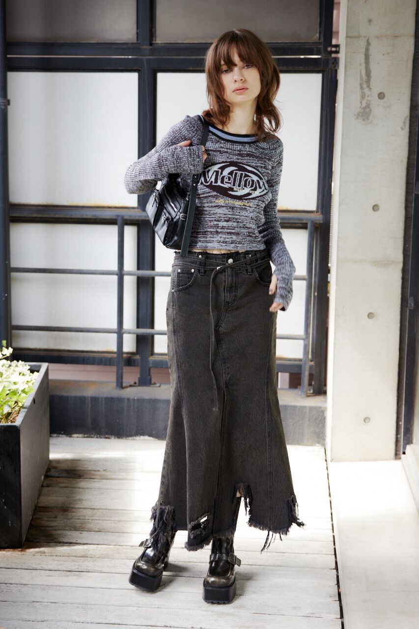 SLY「MELANGE LOGO JQ トップス」|ニット・セーター|