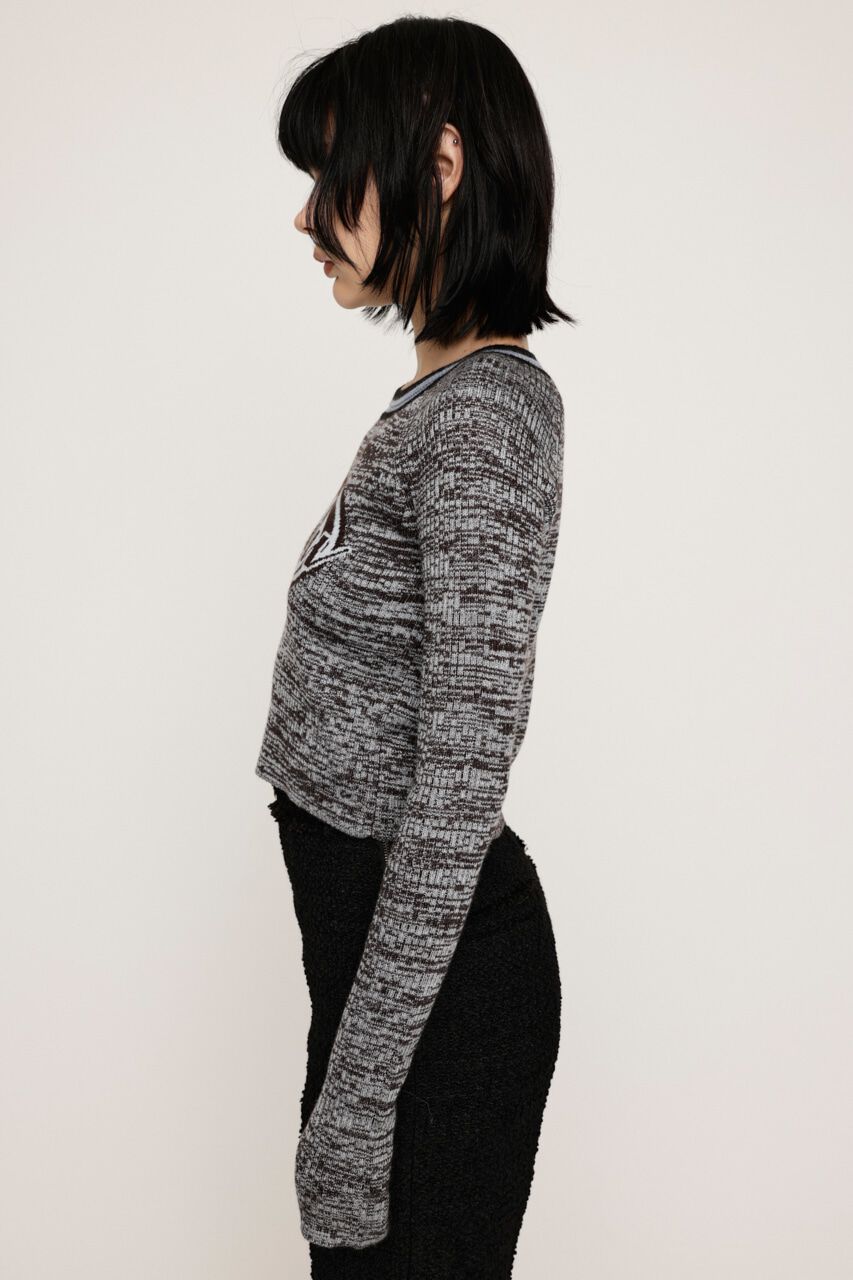 SLY「MELANGE LOGO JQ トップス」|ニット・セーター|