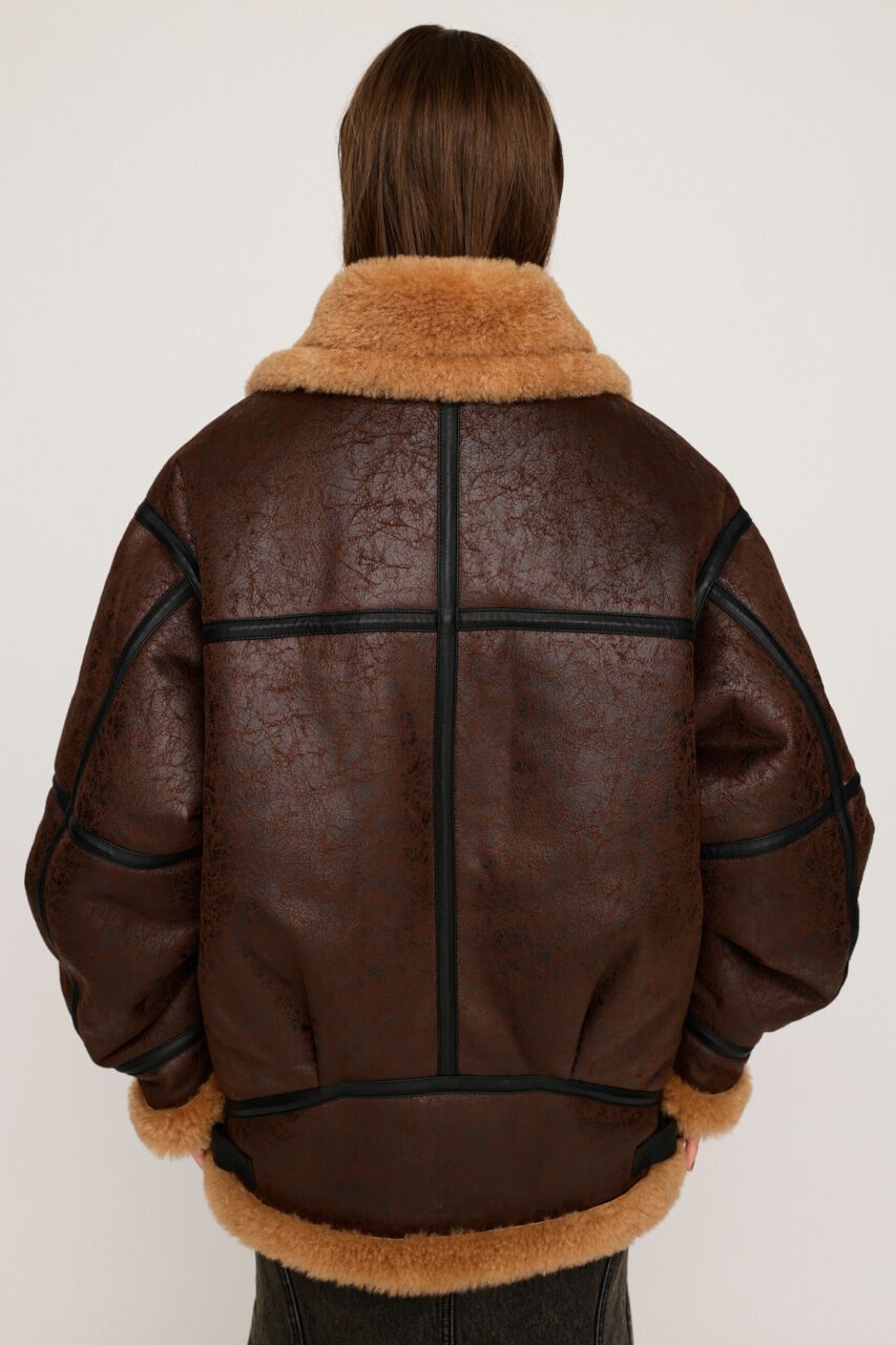 SLY「VINTAGE FAUX SHEARLING ジャケット」|ブルゾン・スタジャン|