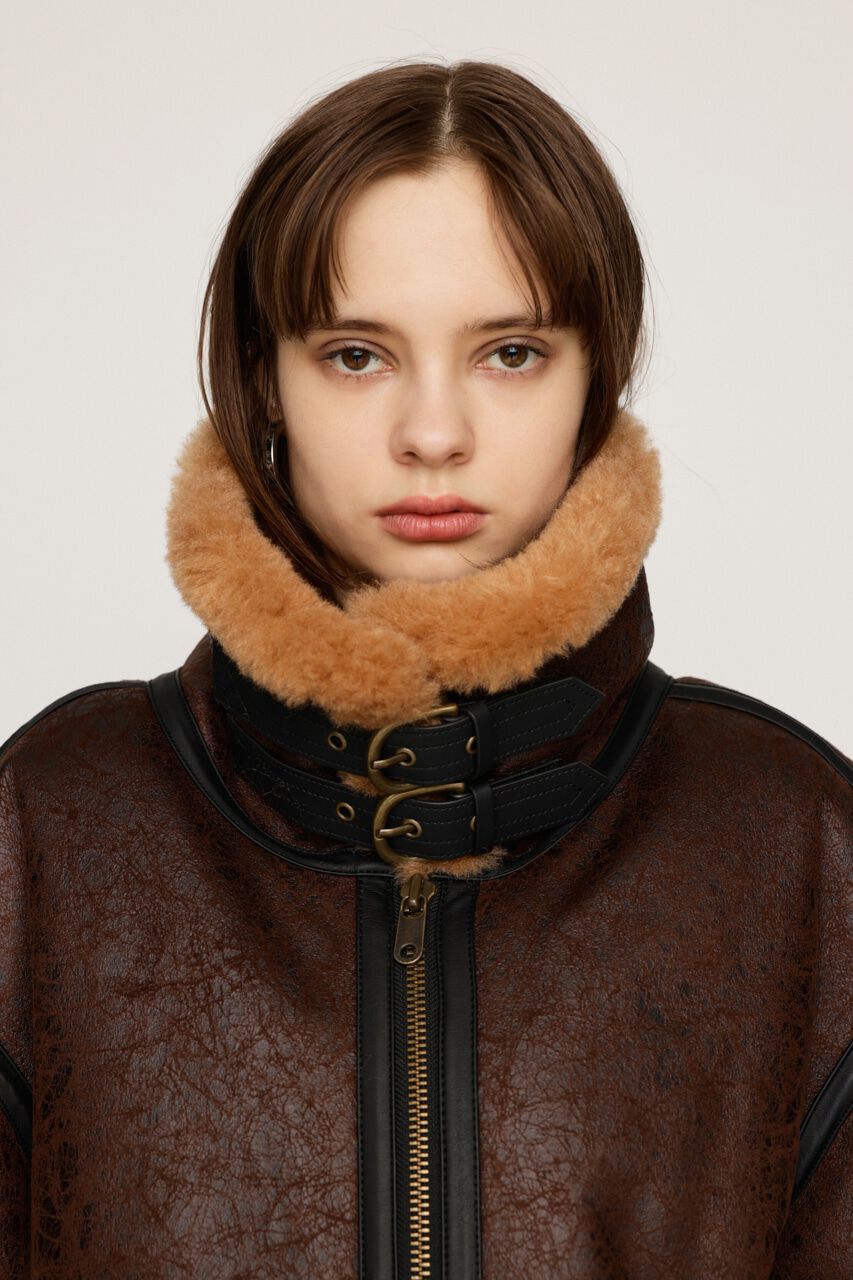 SLY「VINTAGE FAUX SHEARLING ジャケット」|ブルゾン・スタジャン|