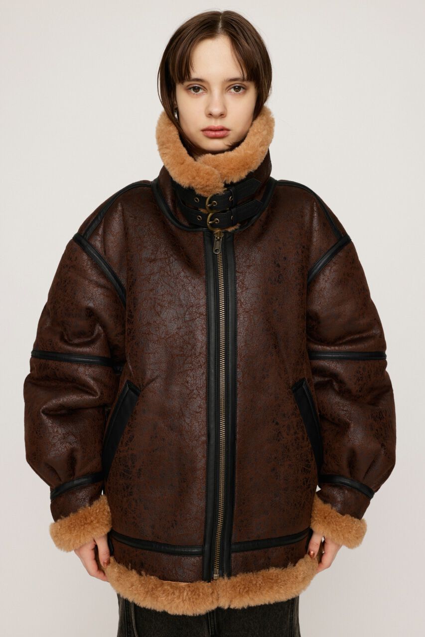 SLY「VINTAGE FAUX SHEARLING ジャケット」|ブルゾン・スタジャン|