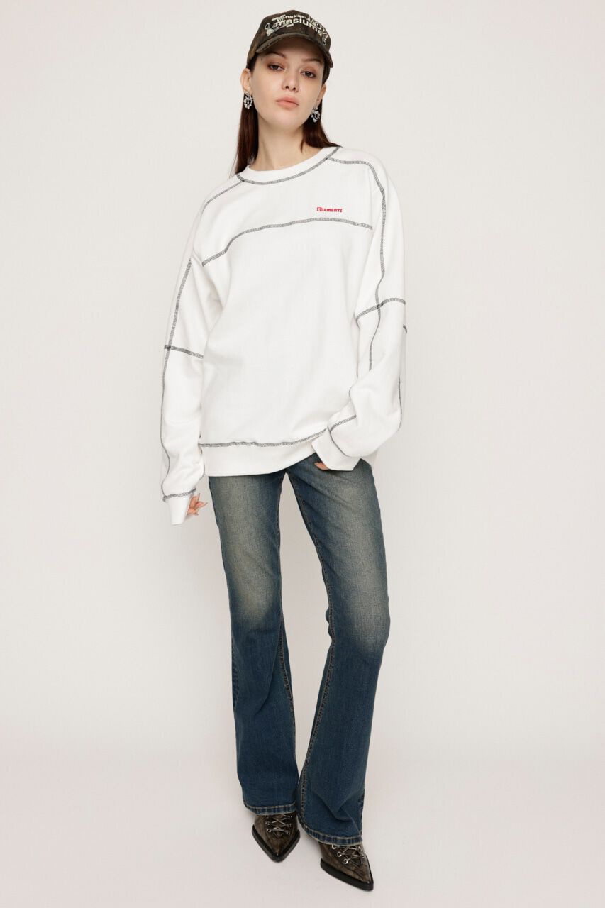 SLY「BI COLOR STITCH SW トップス」|Tシャツ・カットソー|