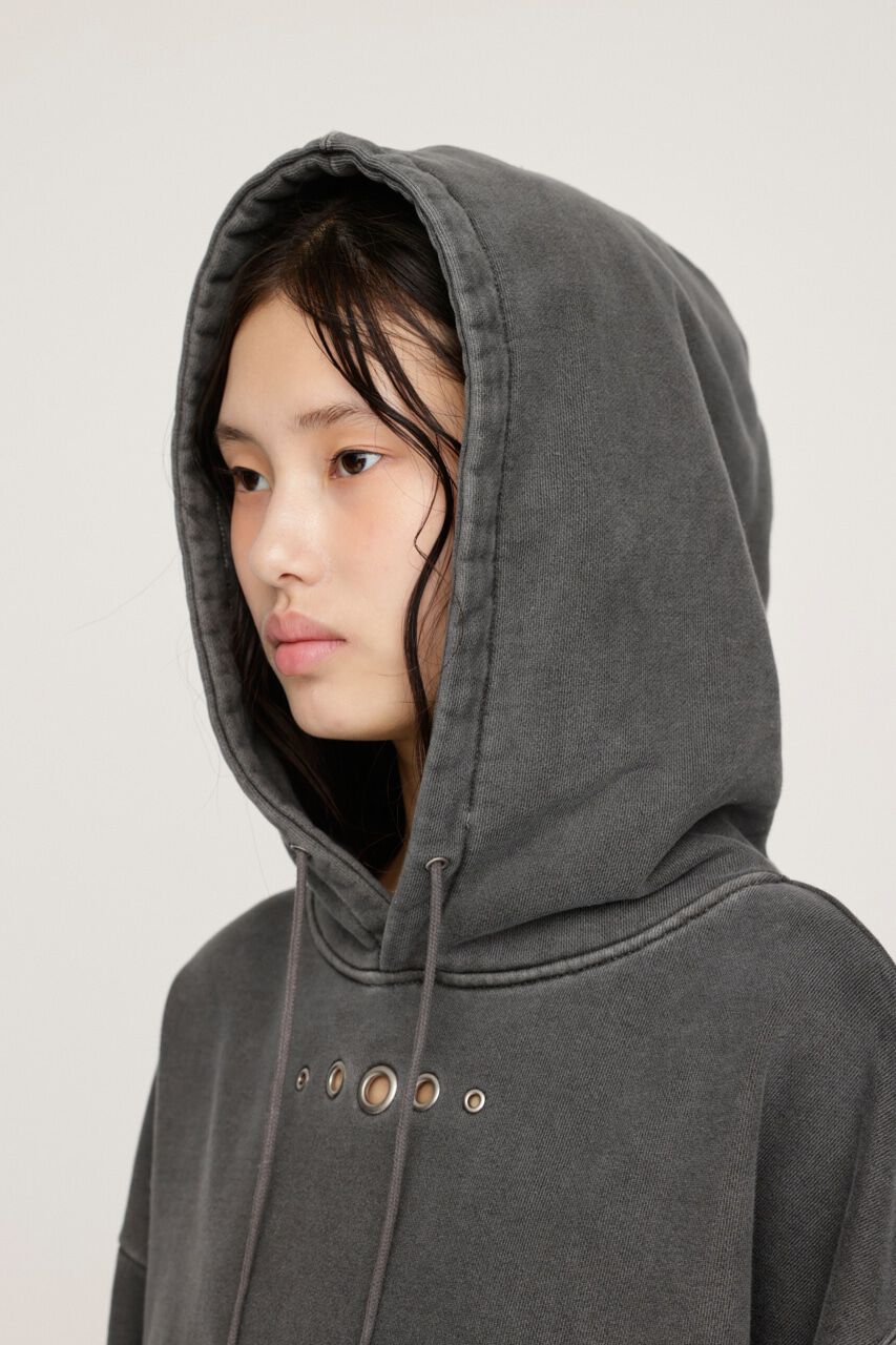 SLY「EYELET SW HOODIE」|パーカー|