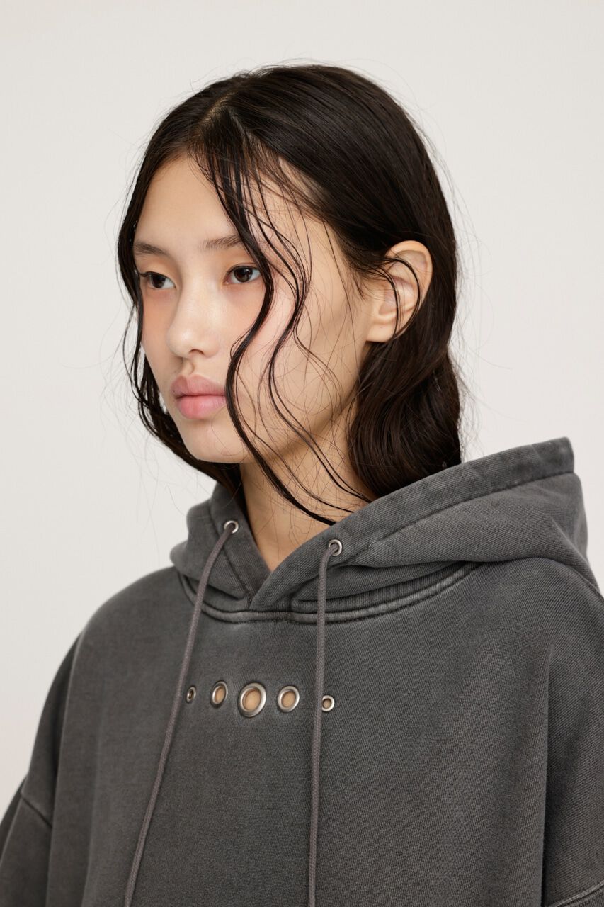 SLY「EYELET SW HOODIE」|パーカー|