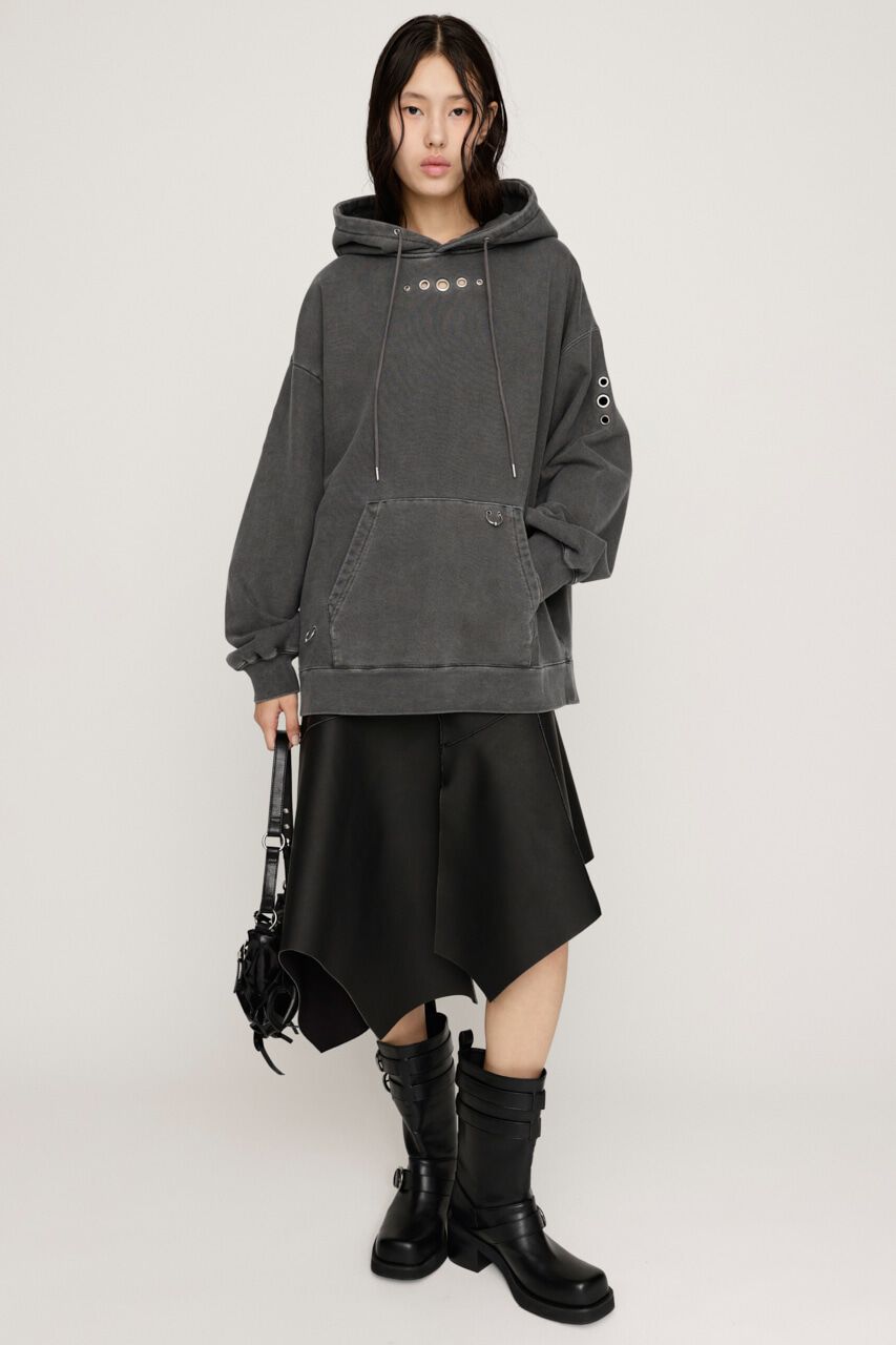 SLY「EYELET SW HOODIE」|パーカー|