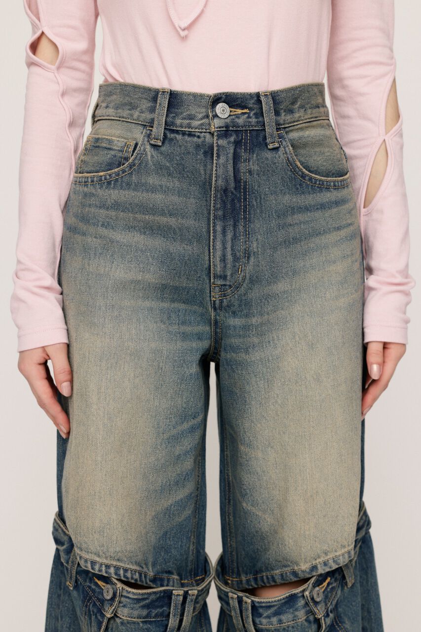 SLY「J／W KNEE DENIM パンツ」|デニム|