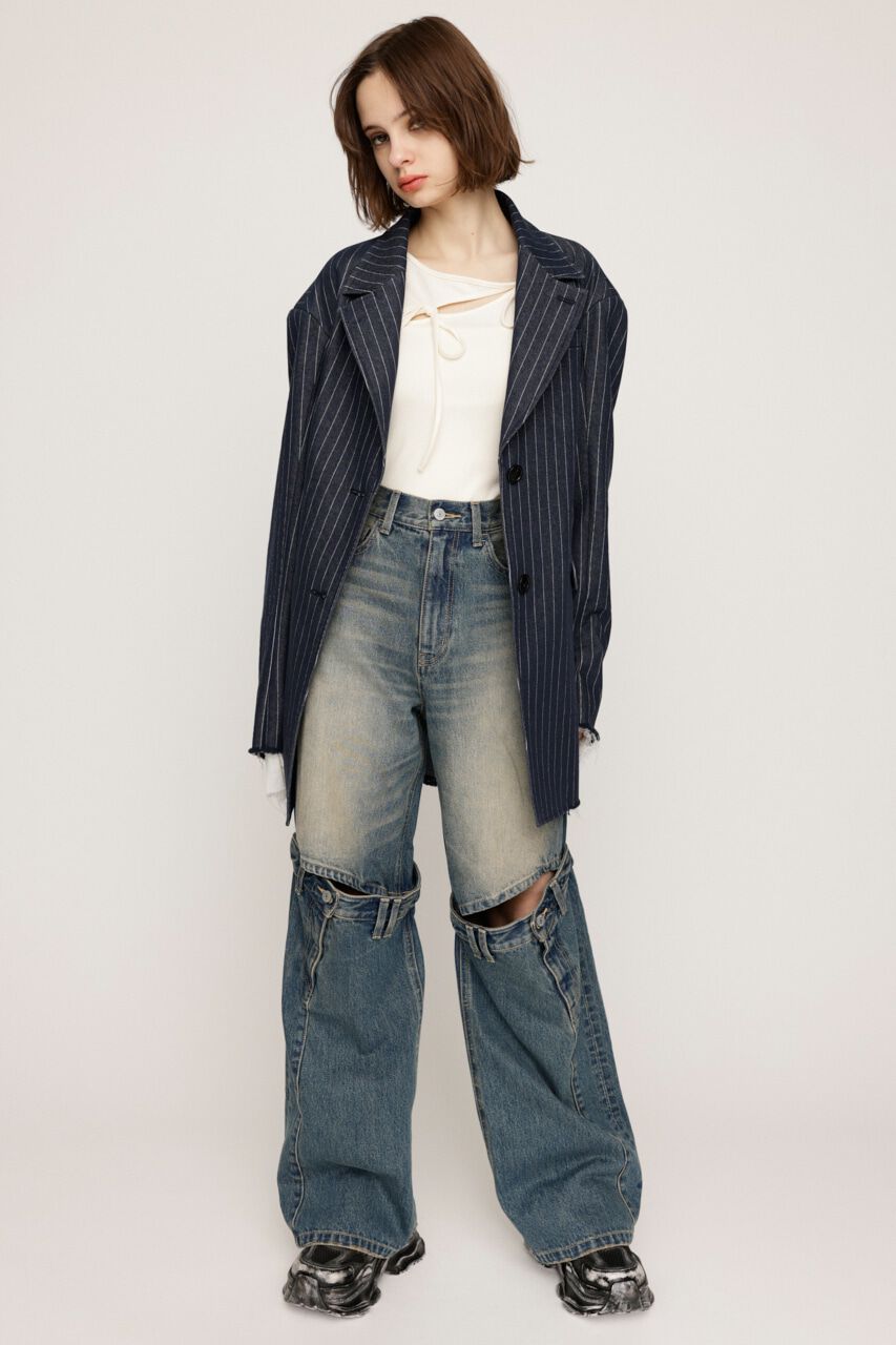 SLY「J／W KNEE DENIM パンツ」|デニム|