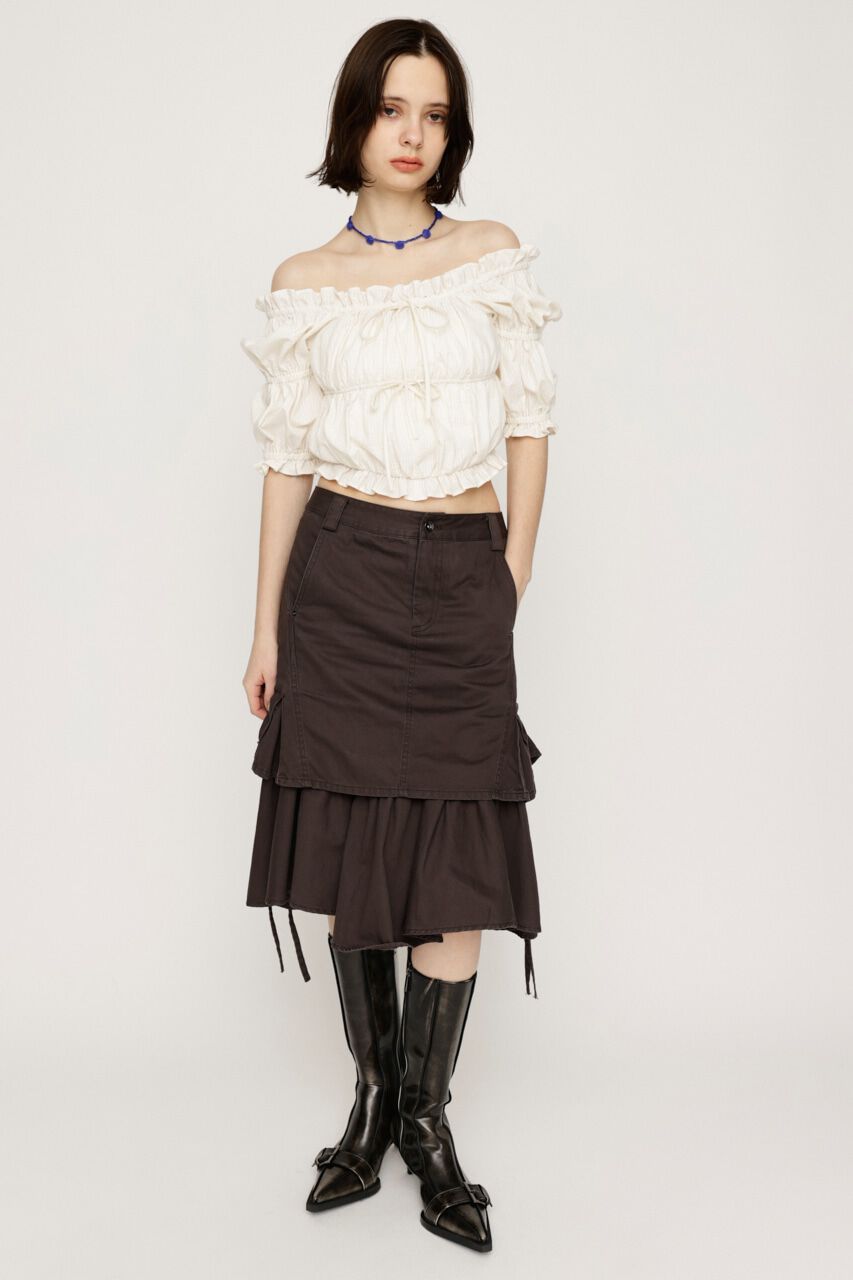 SLY「GATHER RIBBON ブラウス」|シャツ・ブラウス|