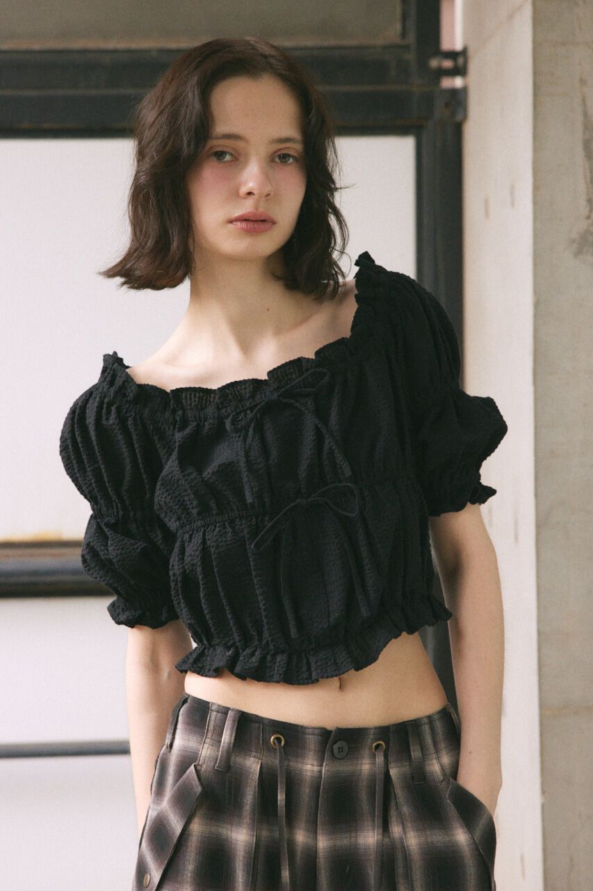 SLY「GATHER RIBBON ブラウス」|シャツ・ブラウス|