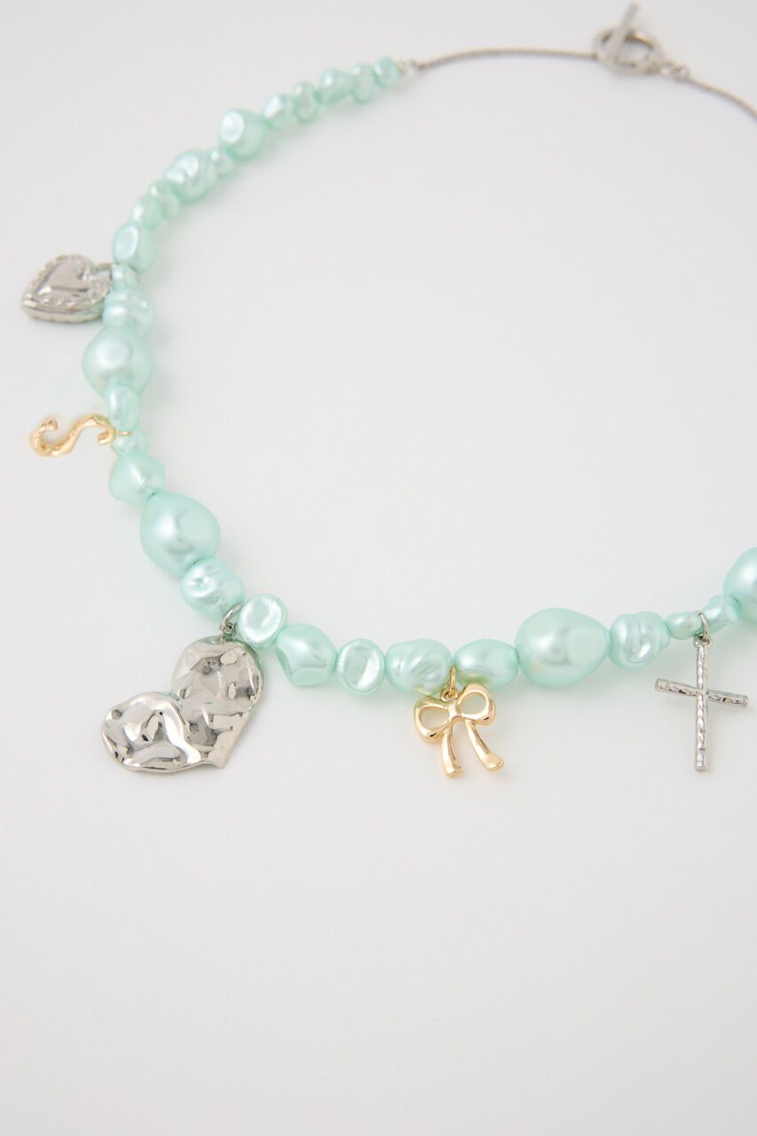 SLY「FAUX PEARL CHARM ネックレス」|ネックレス|