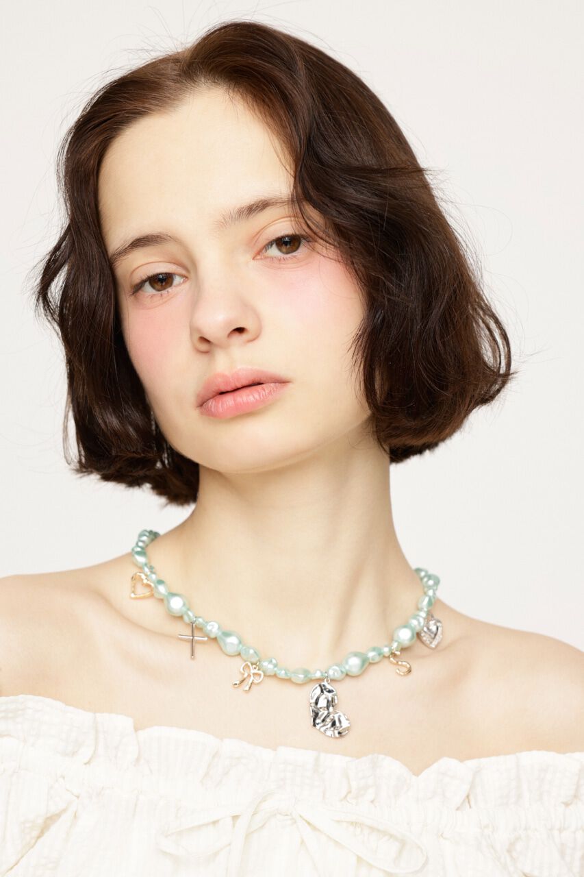 SLY「FAUX PEARL CHARM ネックレス」|ネックレス|