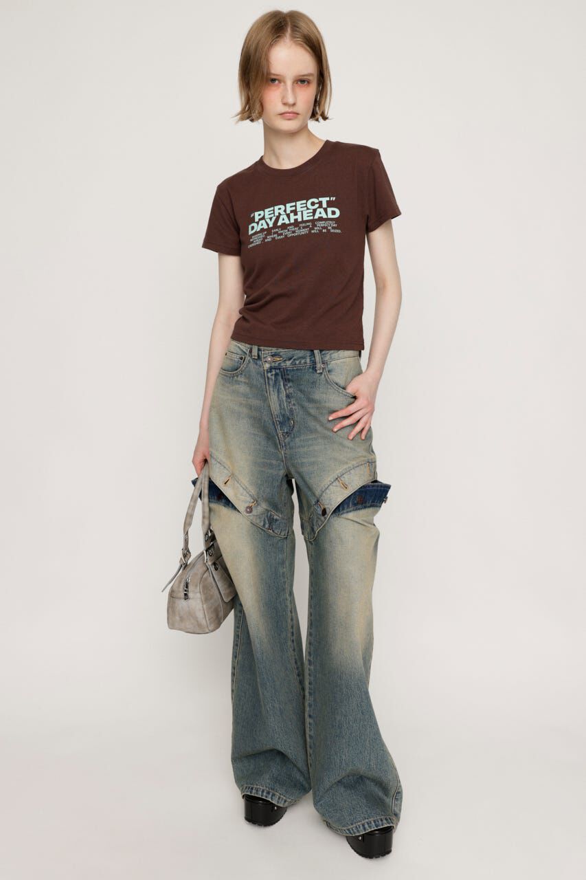 SLY「J／W SIDE OPEN STRAIGHT パンツ」|デニム|