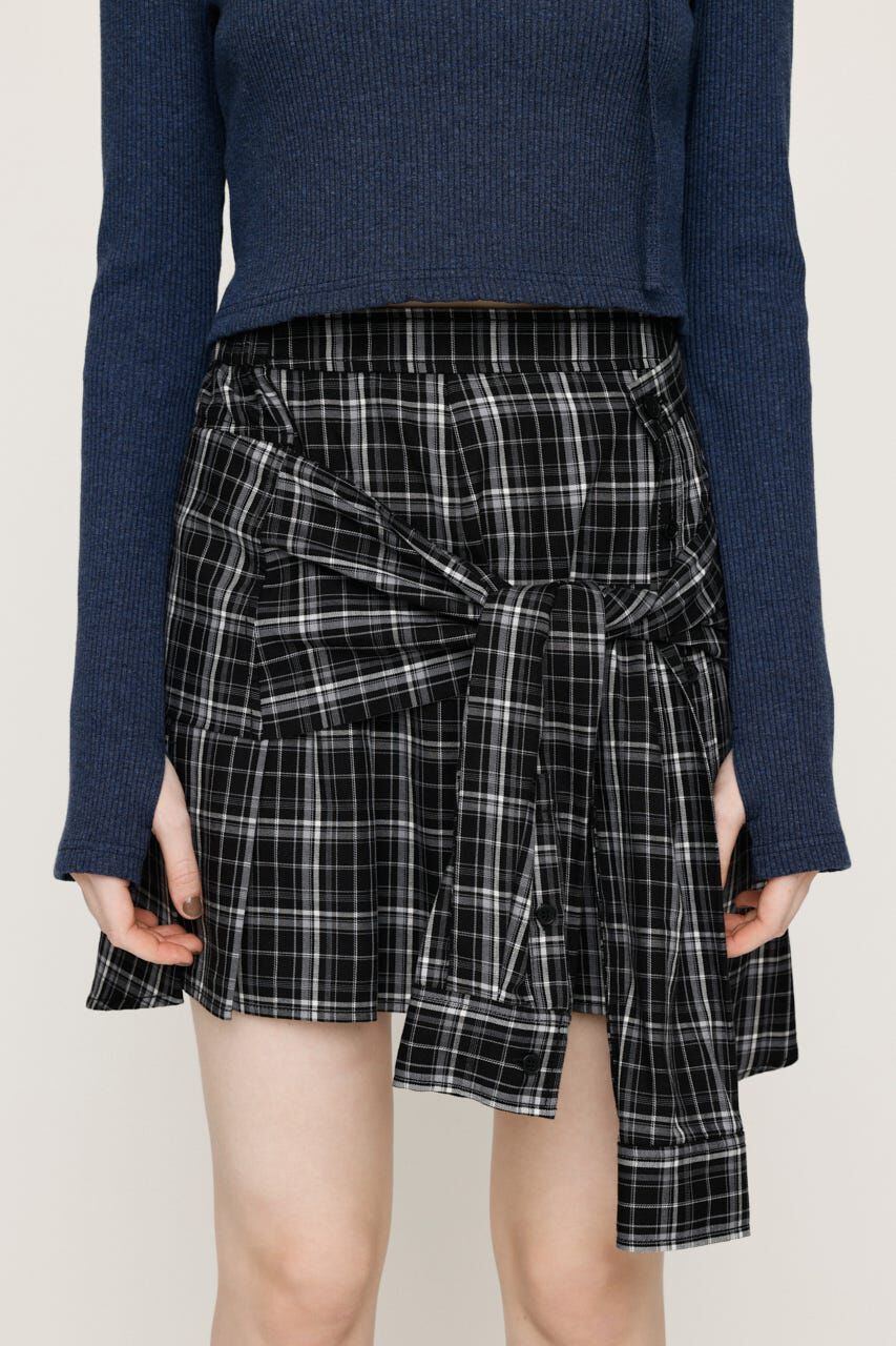 SLY「REMAKE LIKE CHECK ショートスカート」|スカート|