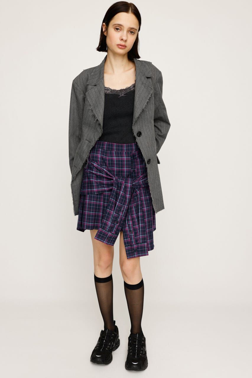 SLY「REMAKE LIKE CHECK ショートスカート」|スカート|