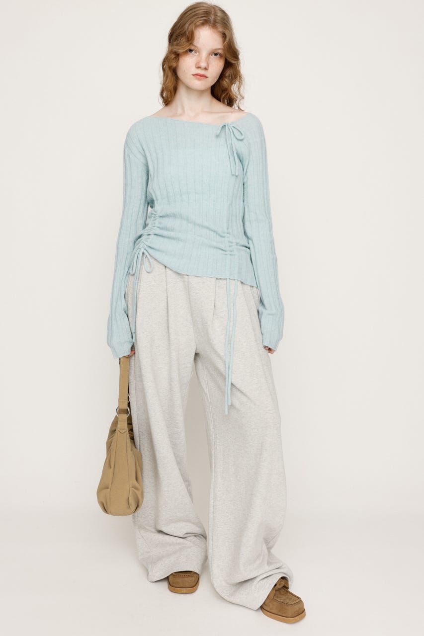 SLY「GATHER RIBBON KNIT トップス」|ニット・セーター|